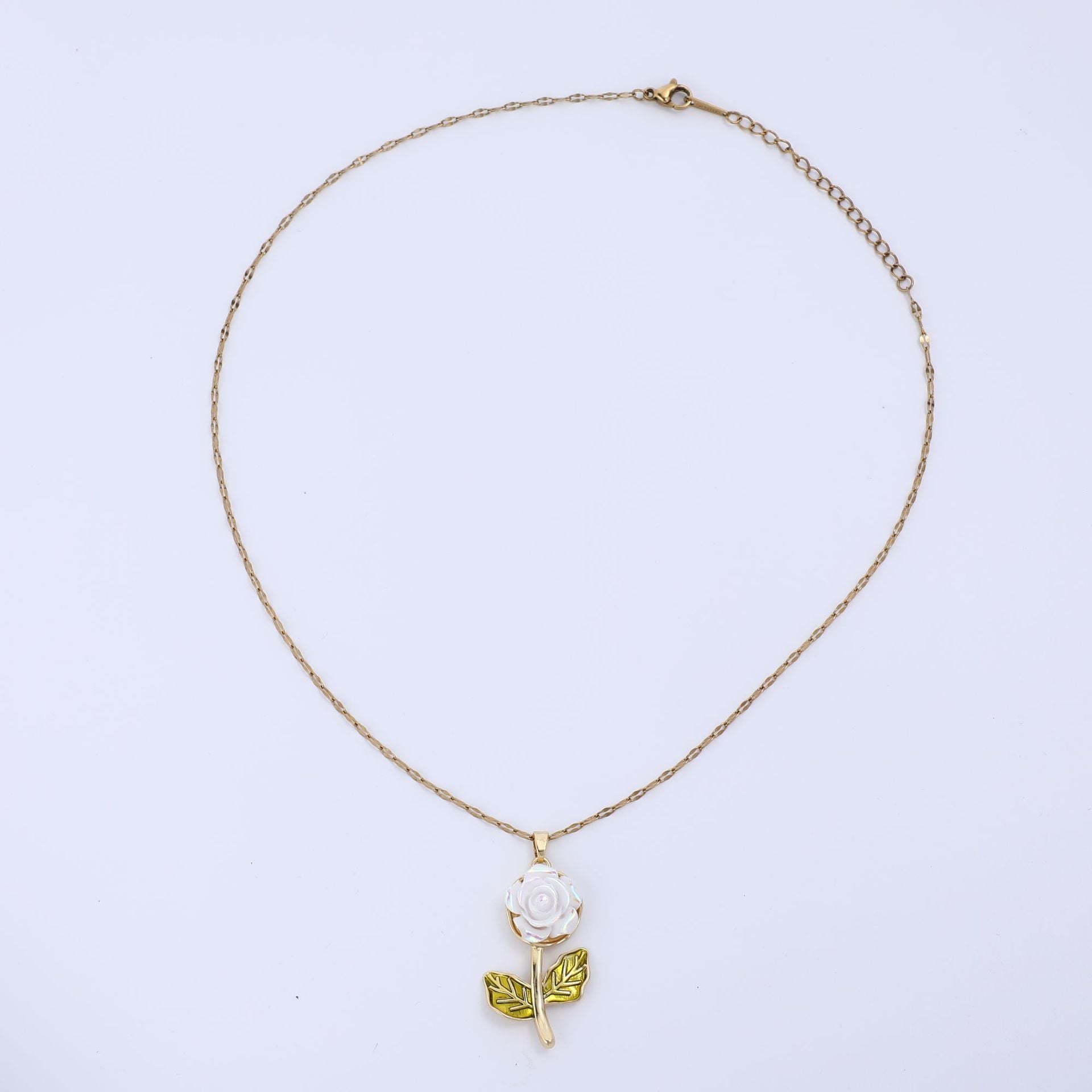 Baroque Rose Pendant Necklace