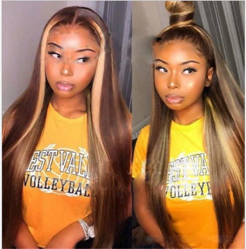 Mid-length straight hair brown