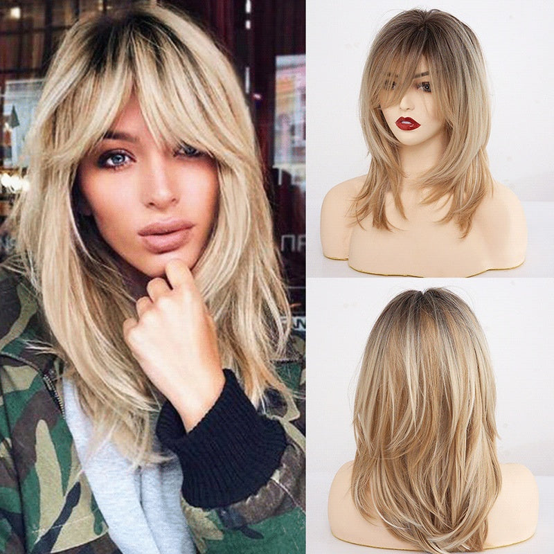 Wig Female Wigs Long Hair