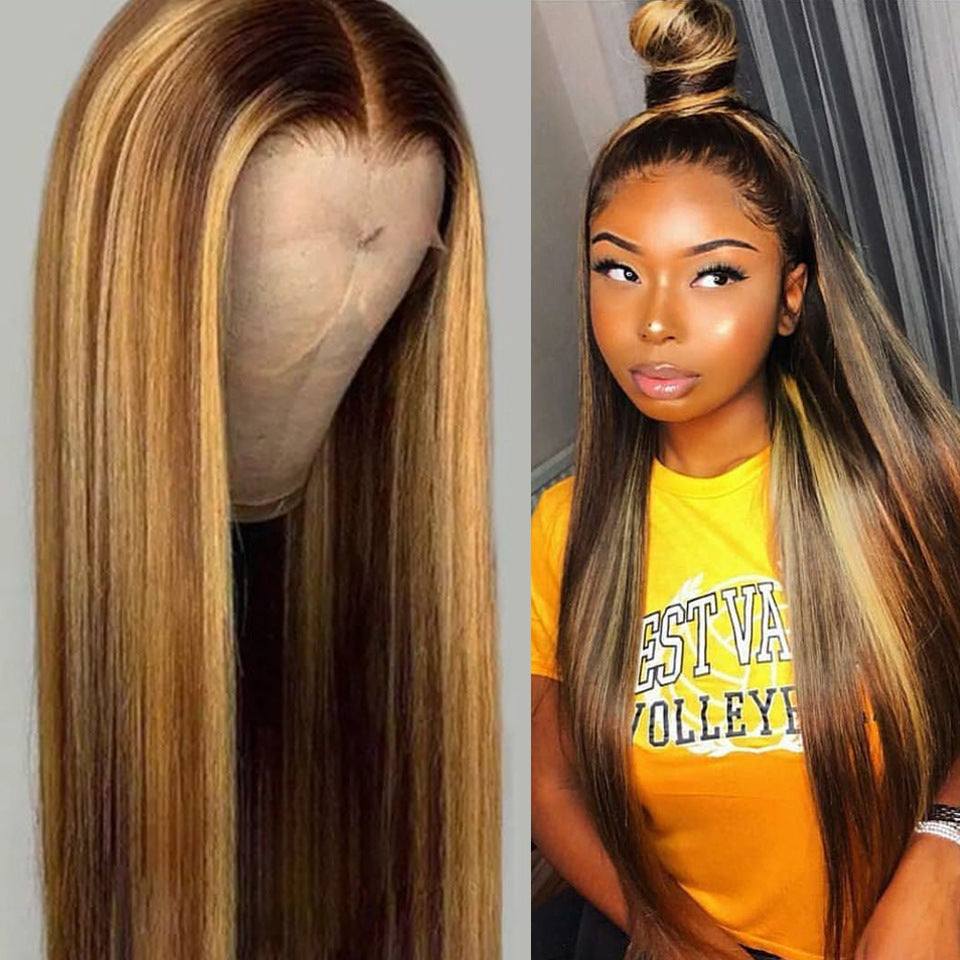Mid-length straight hair brown