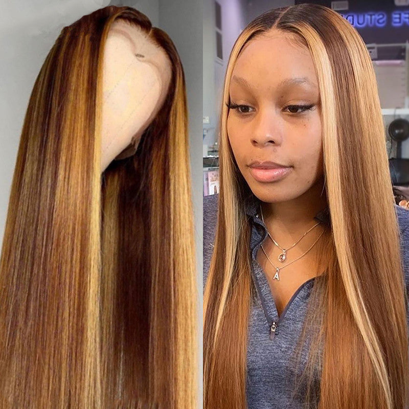 Mid-length straight hair brown