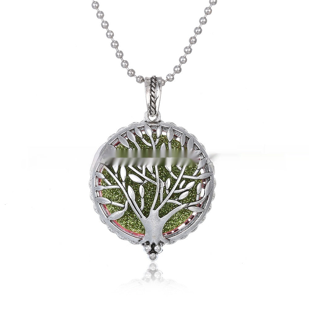 30mm Owl Essential Oil Diffusion Hollow Couple Lucky Tree Magnet Perfume Box Pendant