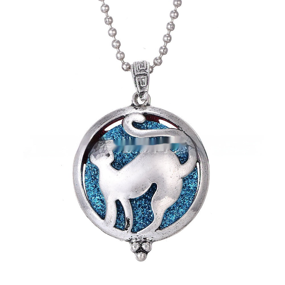 30mm Owl Essential Oil Diffusion Hollow Couple Lucky Tree Magnet Perfume Box Pendant