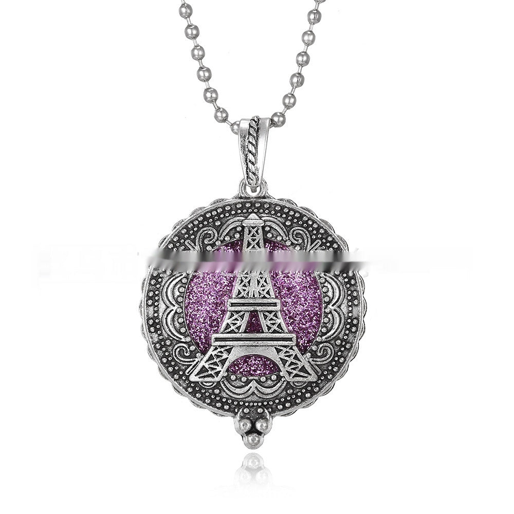 30mm Owl Essential Oil Diffusion Hollow Couple Lucky Tree Magnet Perfume Box Pendant