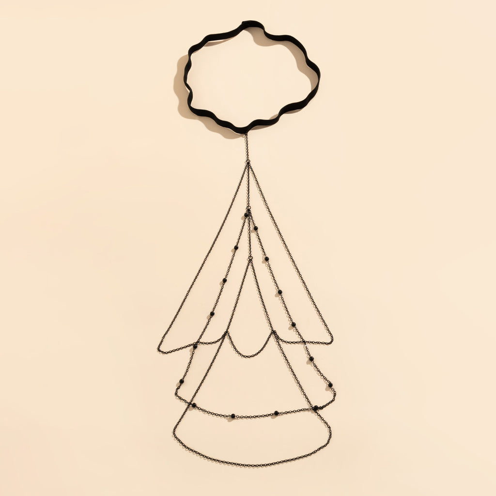 Metal Leg Ring Casual Body Chains Elastic Band Tassel