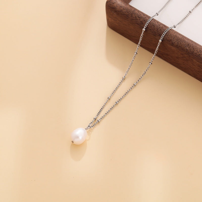 Natural Freshwater Pearl Pendant Necklace For Women