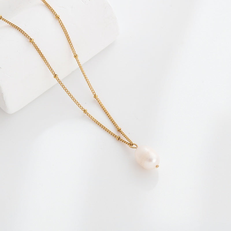 Natural Freshwater Pearl Pendant Necklace For Women