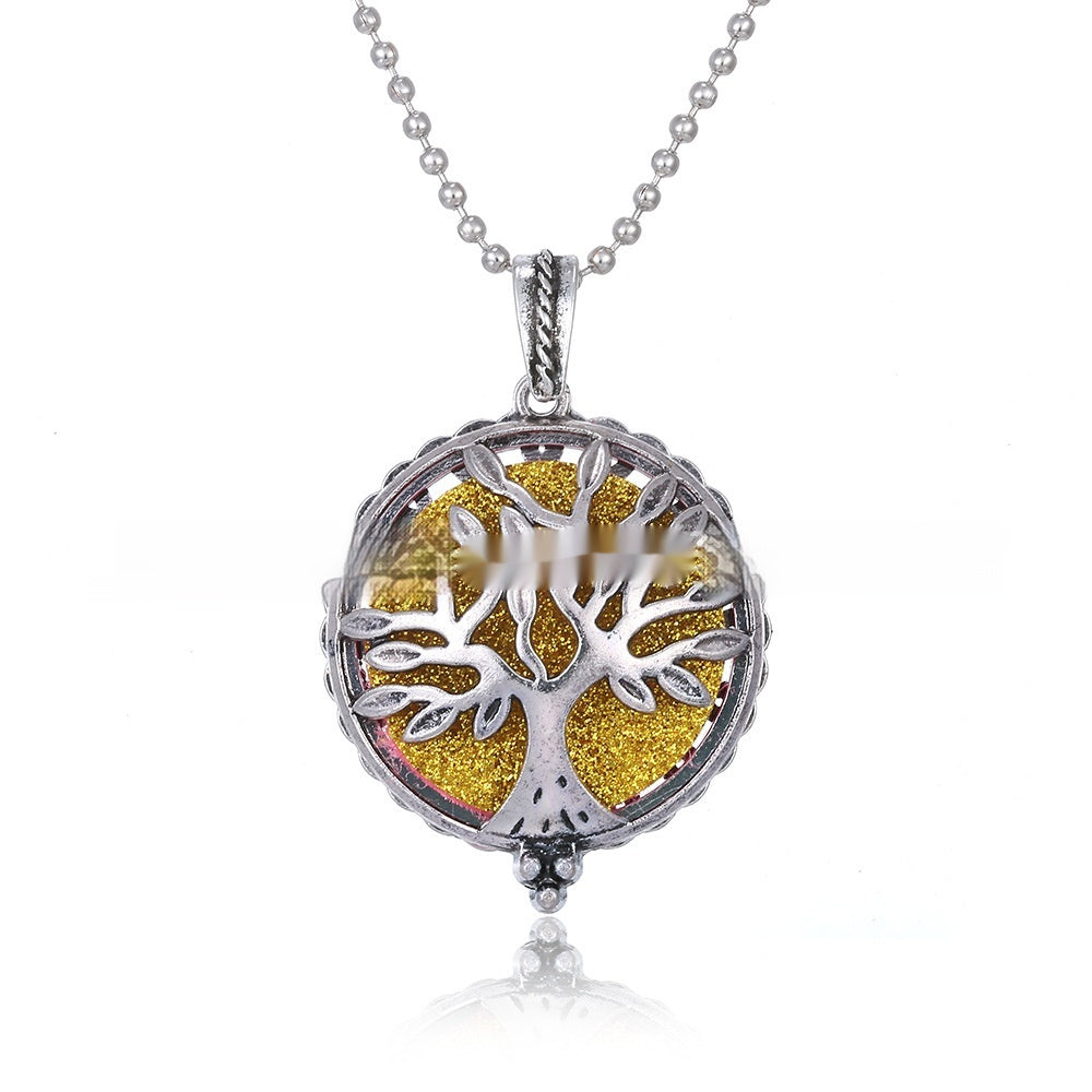 30mm Owl Essential Oil Diffusion Hollow Couple Lucky Tree Magnet Perfume Box Pendant