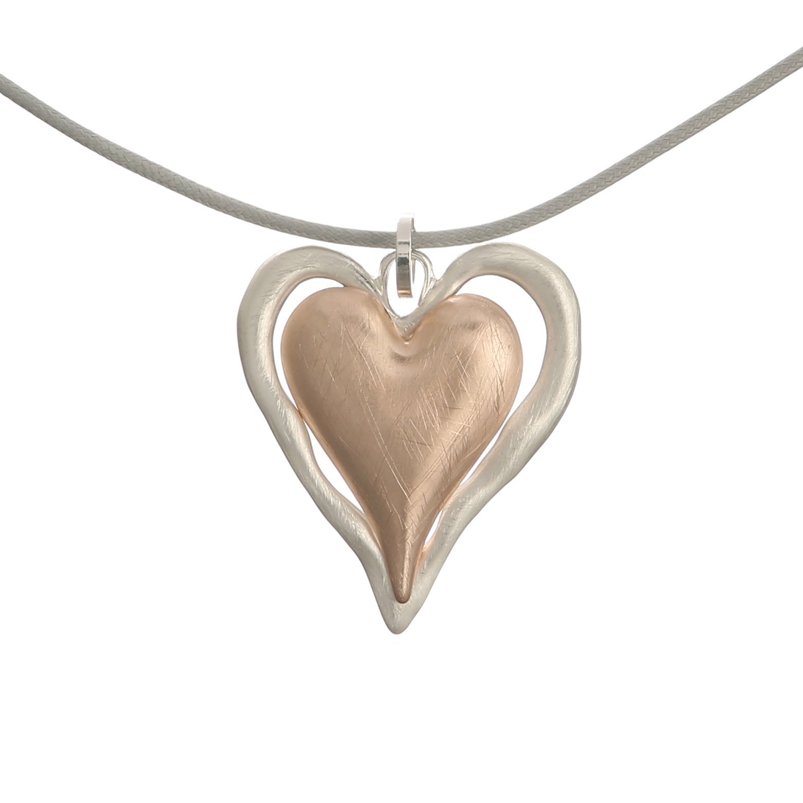 Peach Heart Two-color Classic Geometric Women's Long Metal Sweater Chain