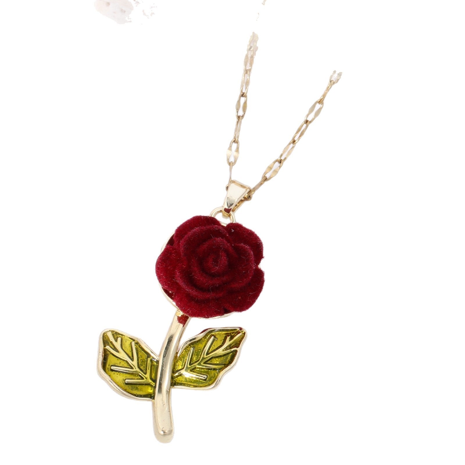 Baroque Rose Pendant Necklace