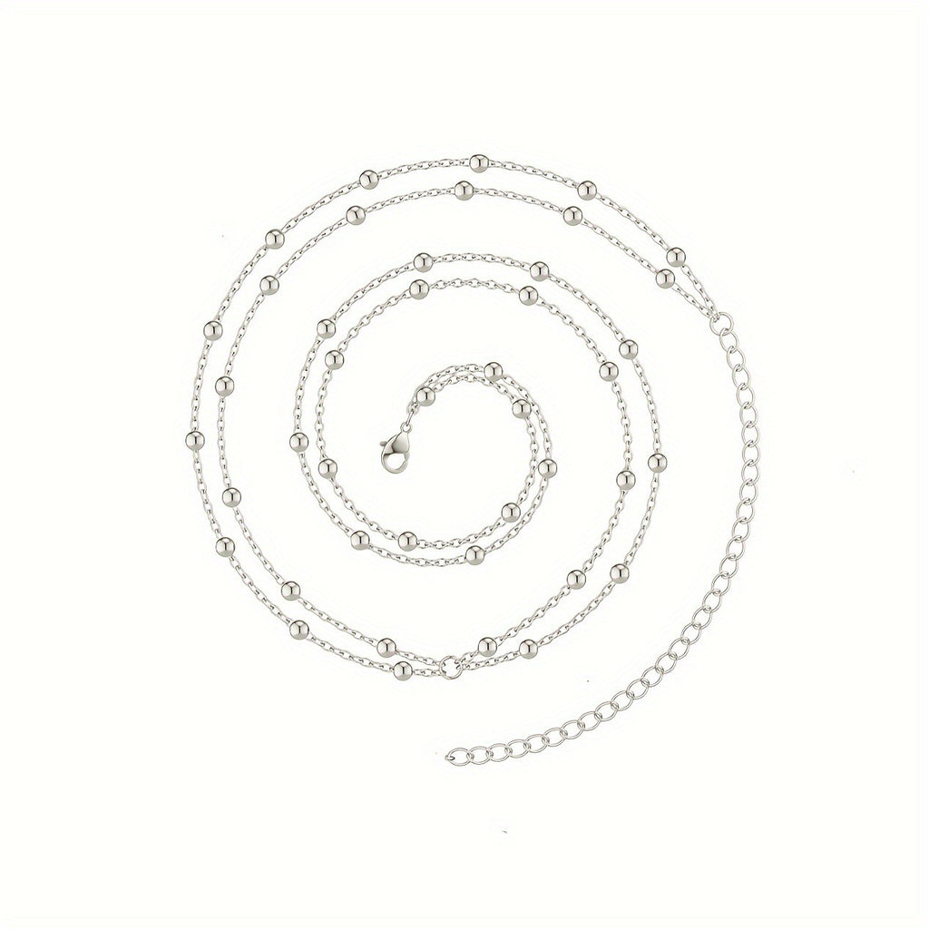 Personalized Fashion Waist Chain Double-layer Simplicity Round Beads Chain