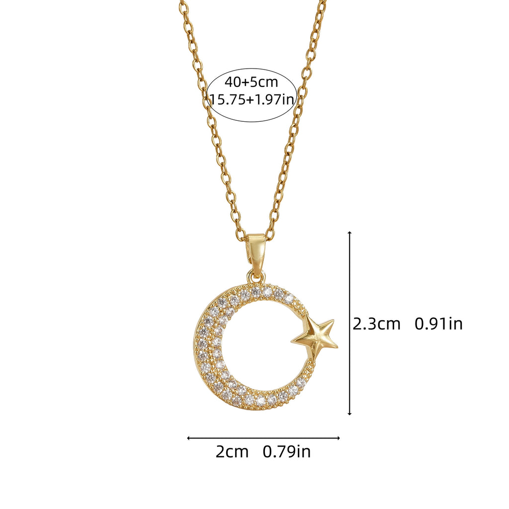 Xingyue Zircon Geometric Niche New Style Design Pendant Titanium Steel Necklace