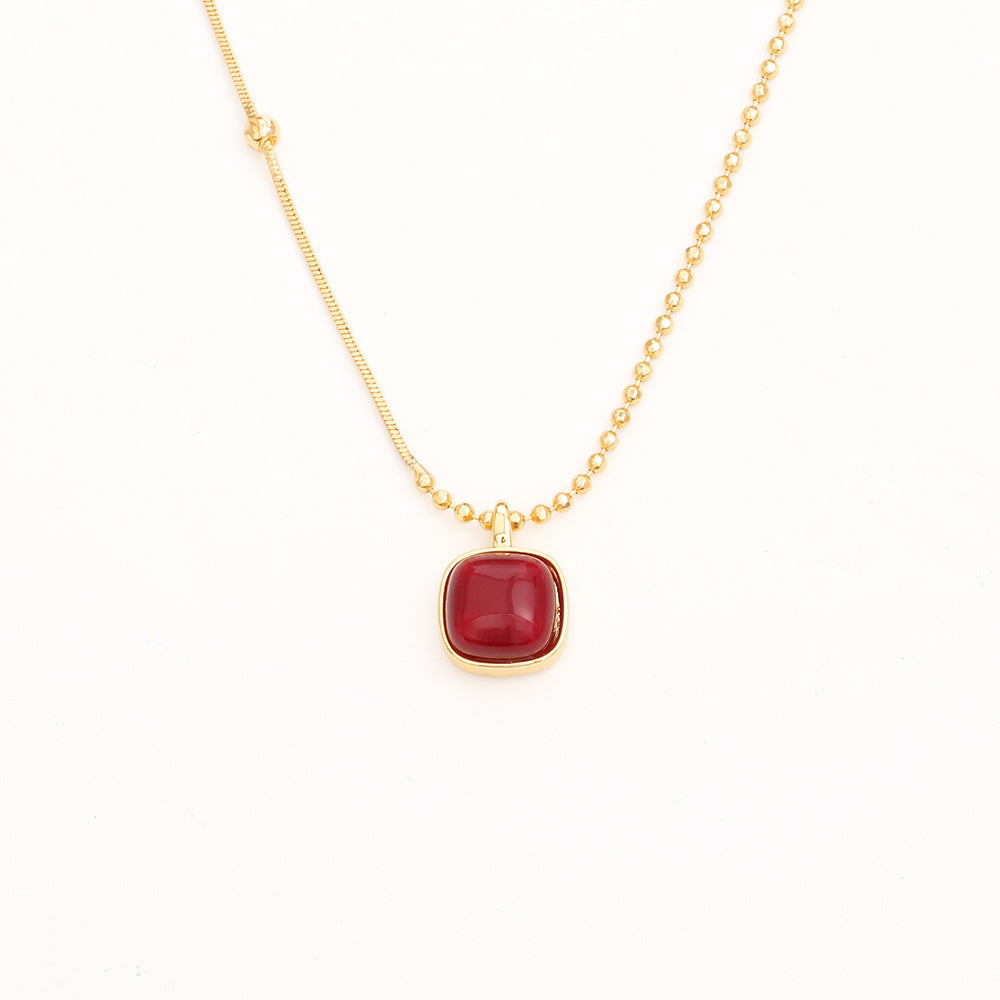 Light Luxury Square Sugar Pearl Necklace For Women