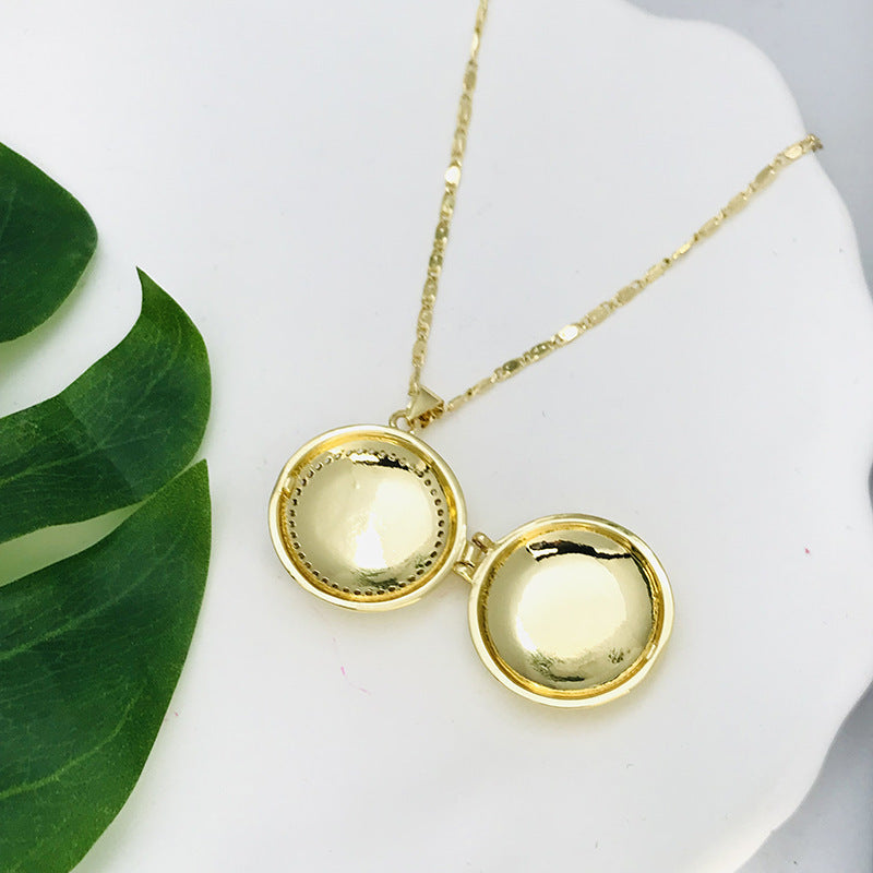 Fashion New Stopwatch Style Virgin Inlaid Accessories Necklace