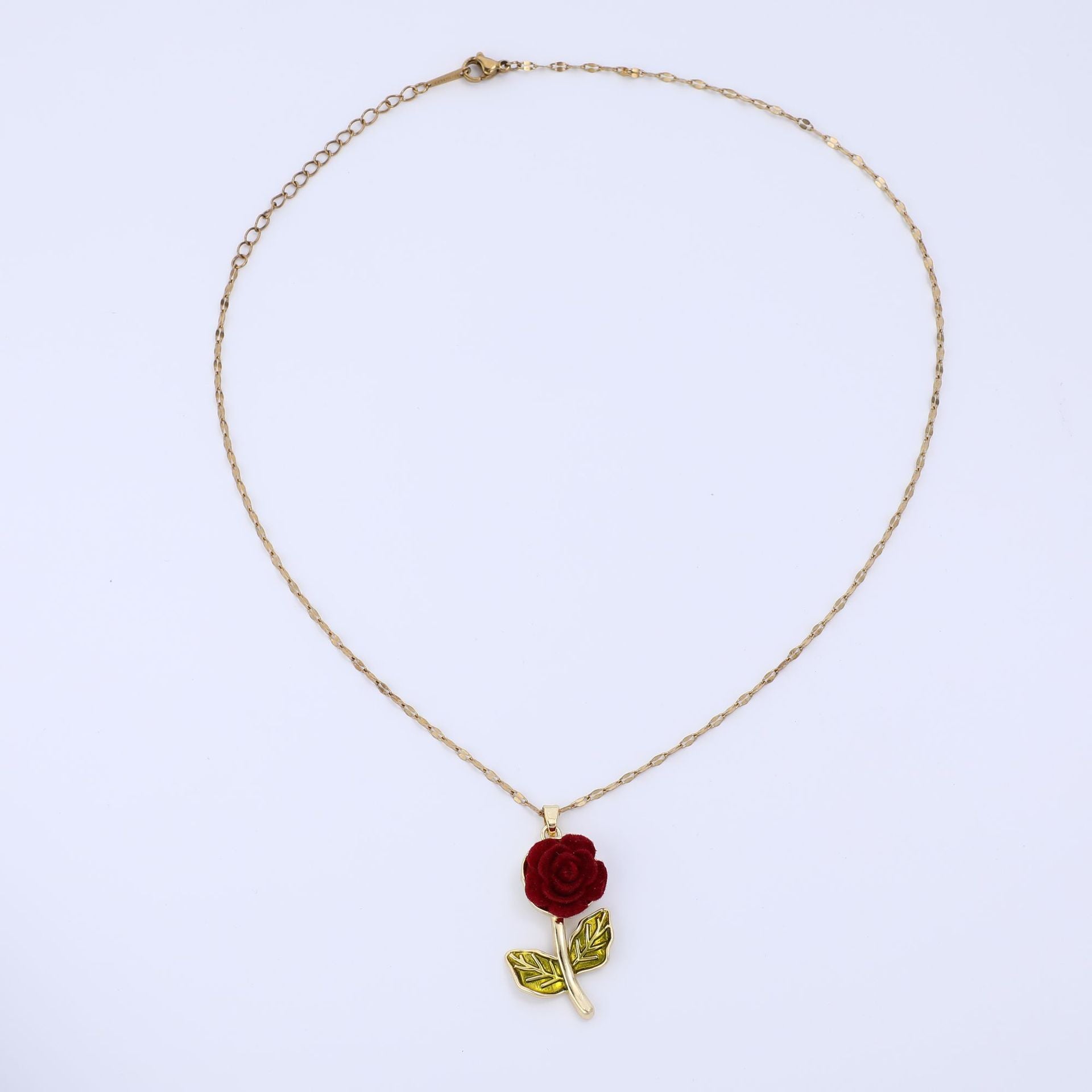 Baroque Rose Pendant Necklace