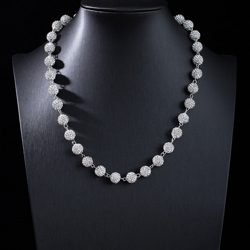 Fashion Premium Diamond Ball Zipper Men's Hip Hop Waist Chain Pendants