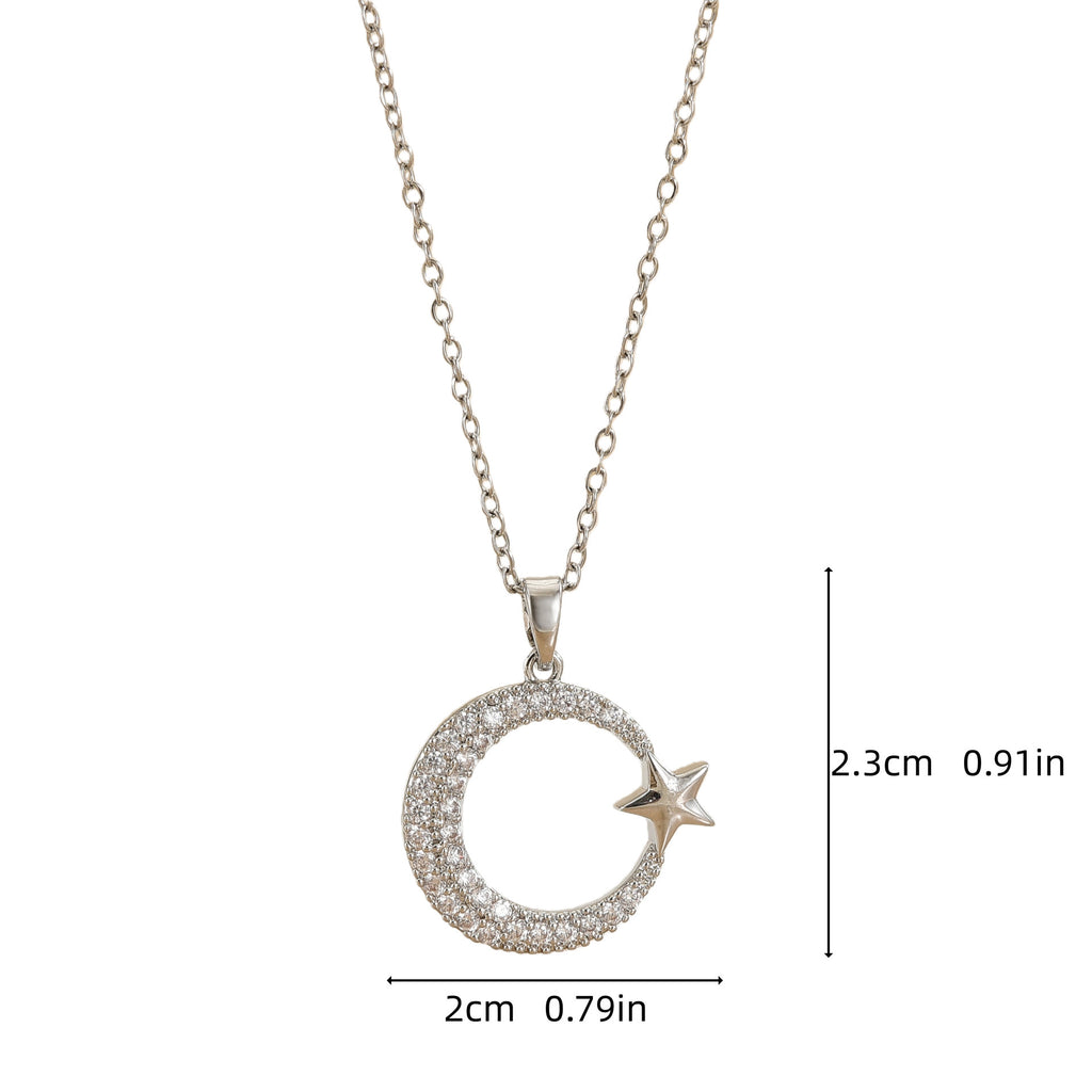 Xingyue Zircon Geometric Niche New Style Design Pendant Titanium Steel Necklace